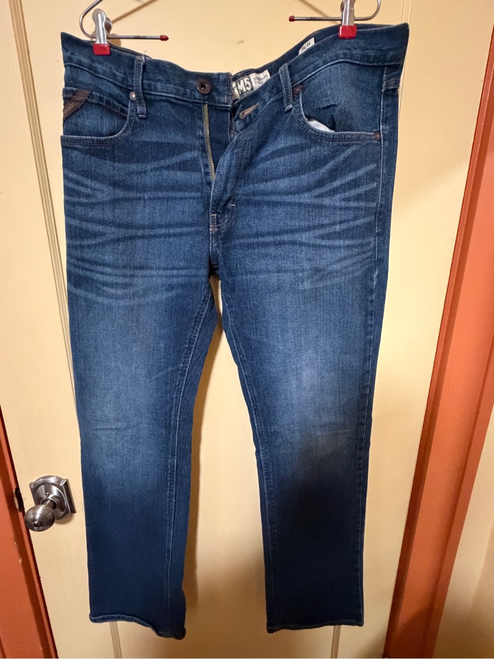Men's Blue Straight-Leg Jeans